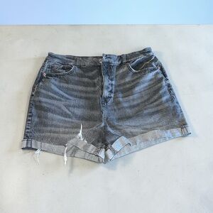 American Eagle, High-Rise Gray Denim Women's Shorts